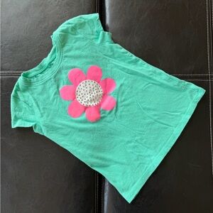 Jumping Beans - Turquoise Tee with Pink Flower
